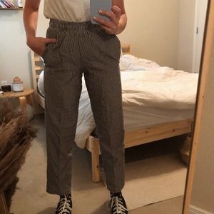 vintage black & white gingham pants